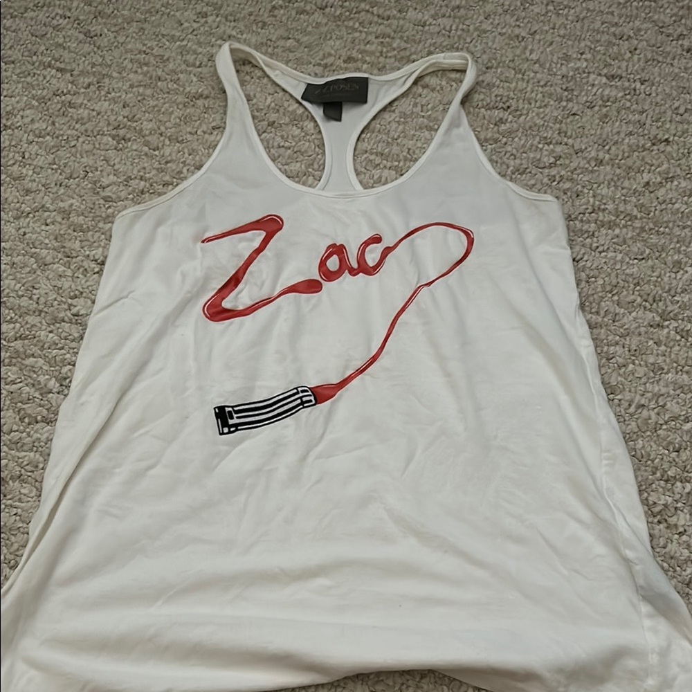 White Tank Top Red Lipstick - Zac Posen for Target collection - limited edition